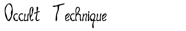 Occult Technique font preview